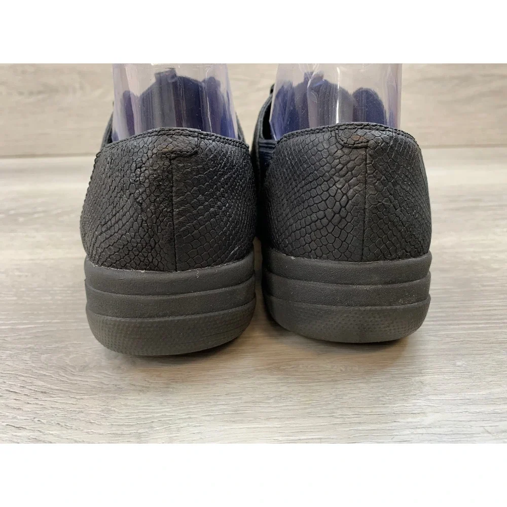 FitFlop‎ Women's Sneakers Black Snakeskin Embossed 8 Comfort Casual Shoes